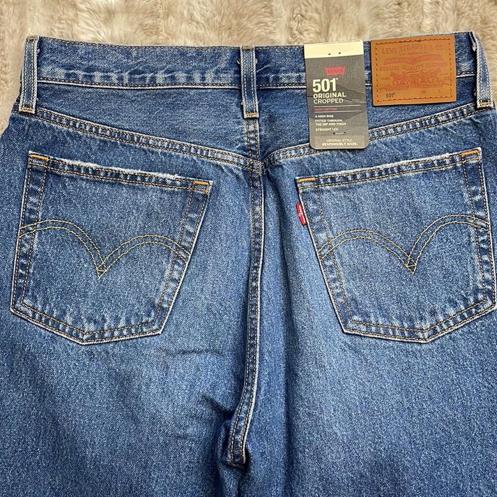Levi's Blue Straight Leg Women's Jeans - Picture 4 of 8